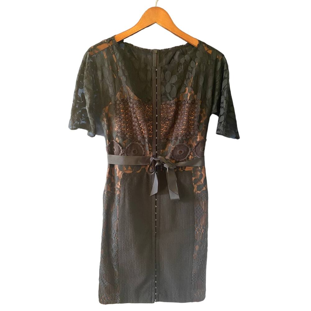 Byron Lars (Anthropologie) |  Black Carissima Lace Sheath Dress | Size 2